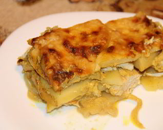 Картофельная запеканка с курицей и сыром