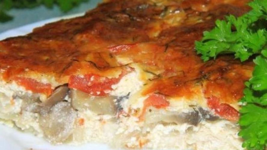 Рецепт куриной запеканки с грибами
