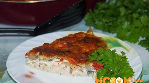 куриная запеканка с грибами