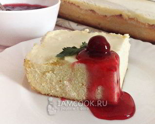 Творожная запеканка под сметанной заливкой