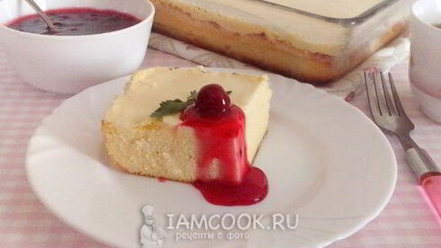 творожная запеканка под сметанной заливкой