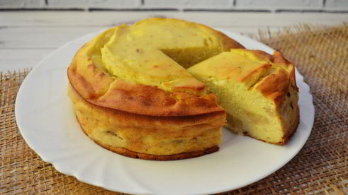 творожная запеканка с бананами