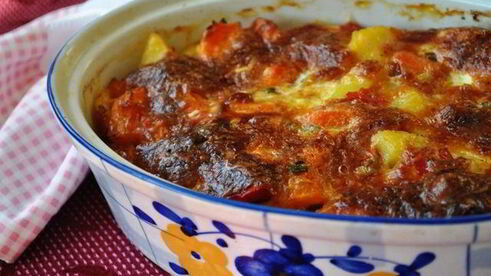 тыквенно-картофельная запеканка