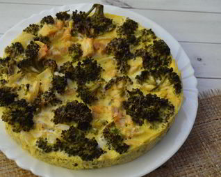 Яичная запеканка с брокколи
