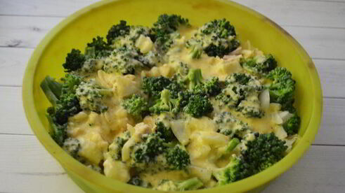 яичная запеканка с брокколи