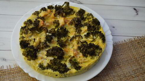 яичная запеканка с брокколи