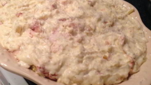 запеканка из курицы и макарон в сметанном соусе