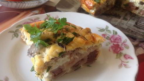 запеканка из пельменей