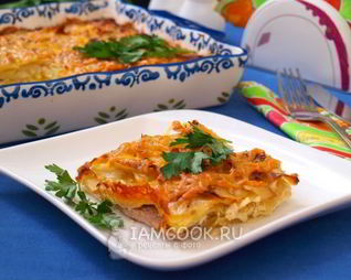 Запеканка из свинины с картофелем в духовке