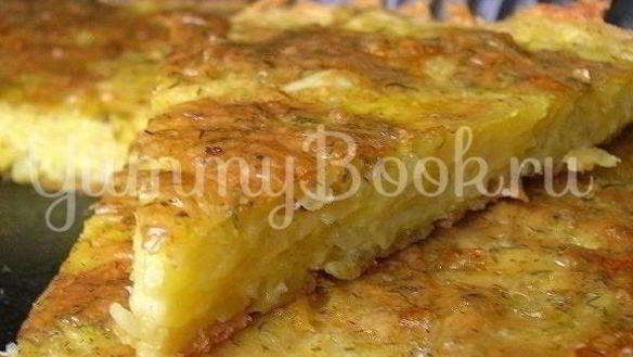 Рецепт Запеканки из тертого картофеля с сыром и чесноком