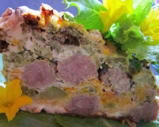 Запеканка с брокколи и мясными шариками