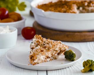 Запеканка с копченой пикшей