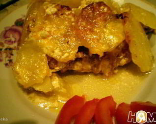 Запеканка с курицей и овощами