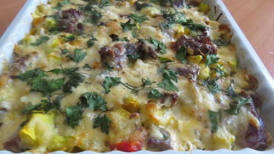 Рецепт запеканки с мясом и тыквой