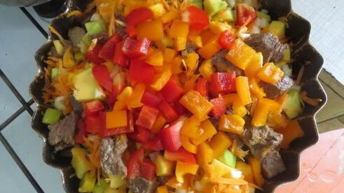 запеканка с мясом и тыквой