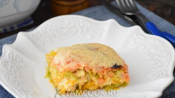 Рецепт Запеканки с овощами, сыром и фаршем из индейки
