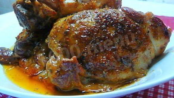 Рецепт Курицы в аджике с белым вином