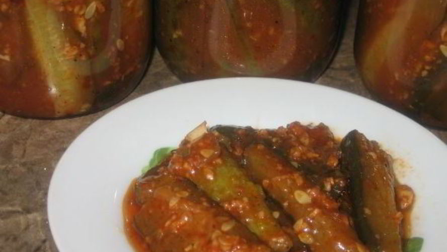 Рецепт огурцов, консервированных в аджике
