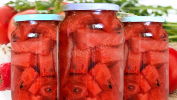 Рецепт Арбузов в банках на зиму острые