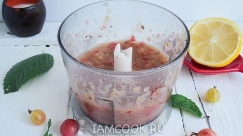 джем из крыжовника, лимона и мелиссы