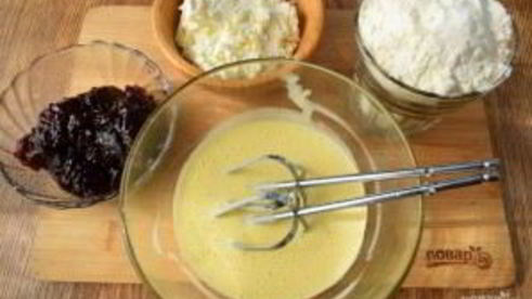 кростата с творогом и джемом