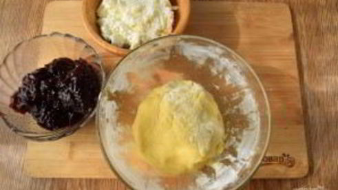 кростата с творогом и джемом