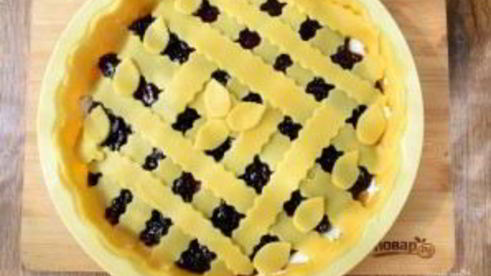 кростата с творогом и джемом