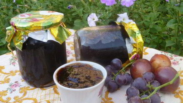 Рецепт Виноградна-сливового джем