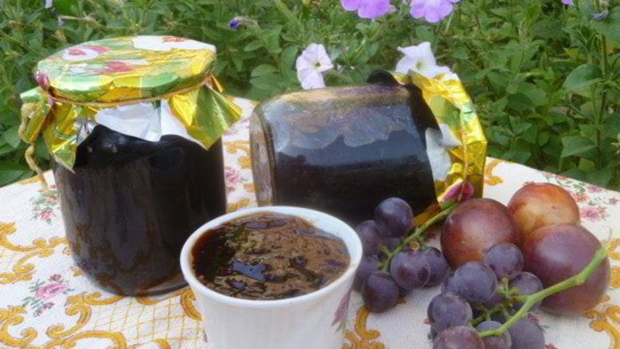 Рецепт виноградна-сливового джем