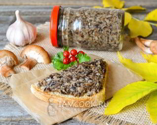 Икра из опят с чесноком на зиму