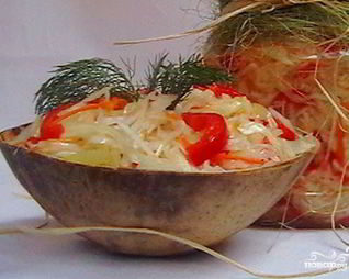 Капуста с перцем на зиму