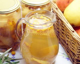 Компот из груш с облепихой