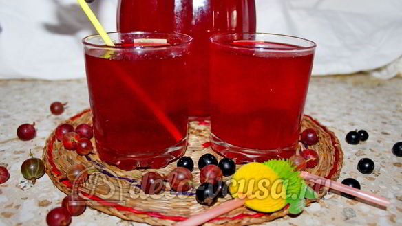 Рецепт Компота из смородины и крыжовника