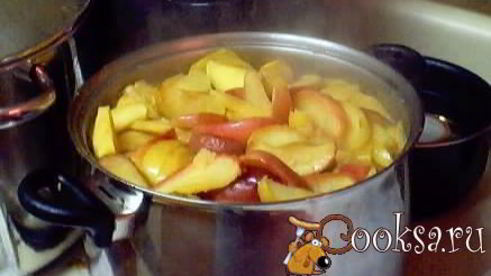 компот из вишни и яблок на зиму