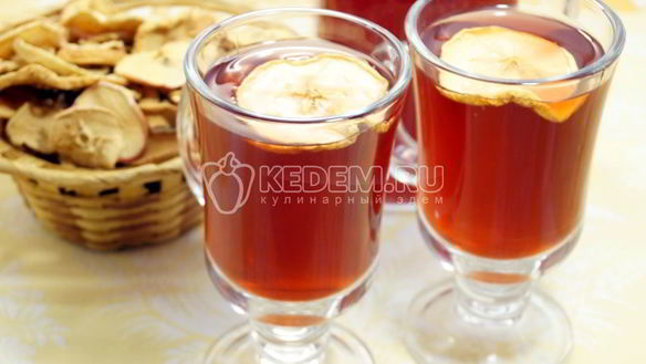 Рецепт Компота из вишни и яблок