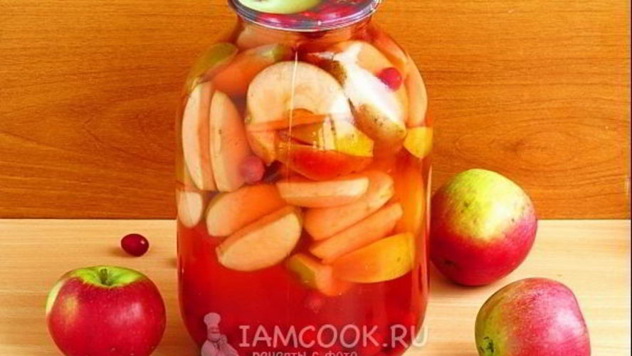 Рецепт компота иза яблока и кизил