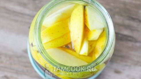 компот из яблок и слив на зиму