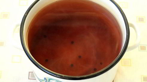 компот из яблок, кизила и бузины