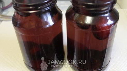 сливовый компот с косточками на зиму