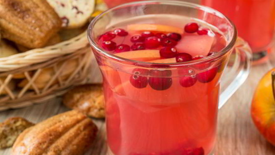 Рецепт яблочно-клюквенного компот с имбирем