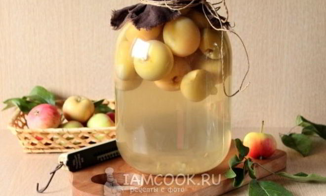 Яблочный компот на зиму