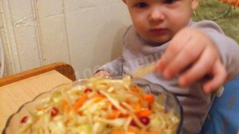 квашеная капуста с клюквой