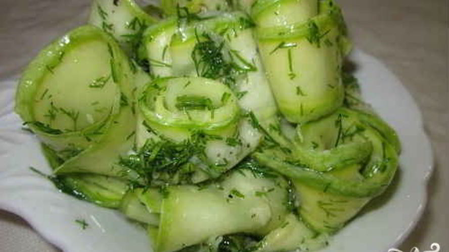 Рецепт кабачков, маринованных без закатки