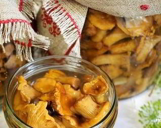 Лисички маринованные соленые