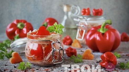 маринованная капуста с перцем