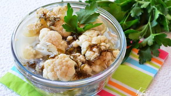 Рецепт Маринованной цветной капусты в микроволновке