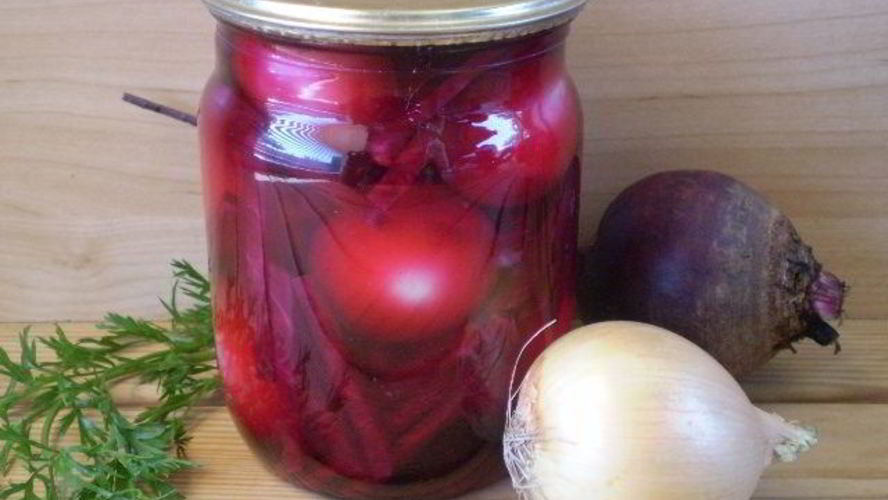 Рецепт маринованного лука со свеклой на зиму