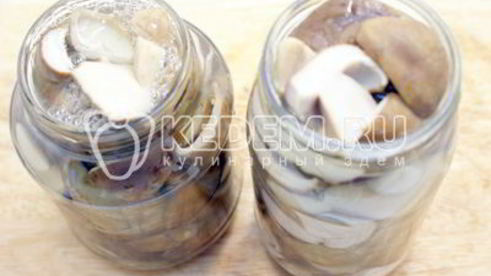 маринованные белые грибы на зиму