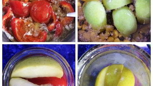 маринованные гогошары с медом и яблоком