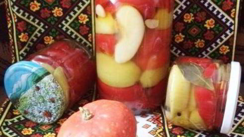 маринованные гогошары с медом и яблоком